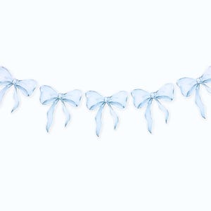 Blue Bow Banner (002): Party Decorations