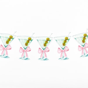 Olive Martini Garland, Paper Banner, Party Decorations
