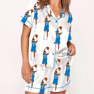Women’s Shai Gilgeous-Alexander Jumper Oklahoma City Satin Pajama Set