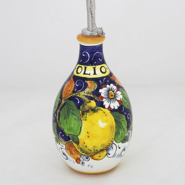 Italian Lemon Olive Oil Dispenser Etsy