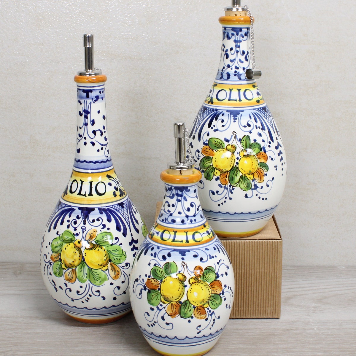 Italian Ceramic Olive Oil Bottle