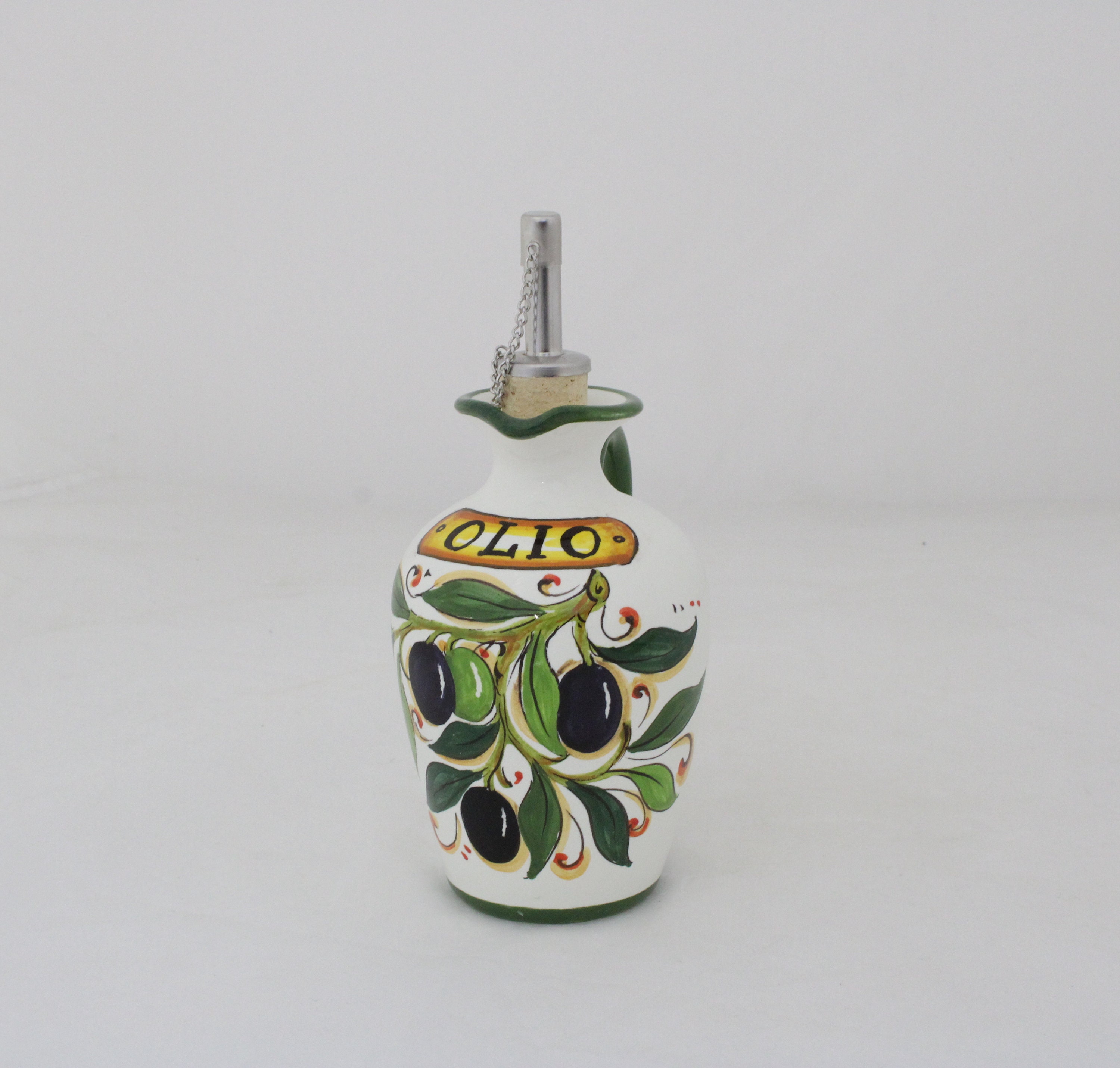 Italian Ceramic Oil Cruet tuscan Olive Handmade in Etsy Australia