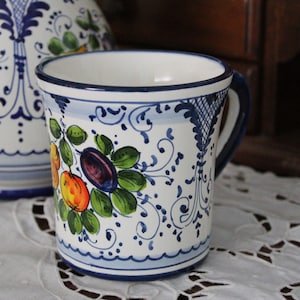 Italian Ceramic Utensil Holder Bag-handpainted-tuscan Lemon