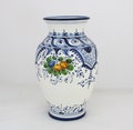 Italian Ceramic VASE Florentine Fruttina pattern Home decoration blue colour product logo