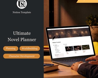 Modèle de notions d'écriture Modèle de planification de roman Organisateur d'idées Notion pour les écrivains Planificateur de livres pour les auteurs NaNoWriMo Planner