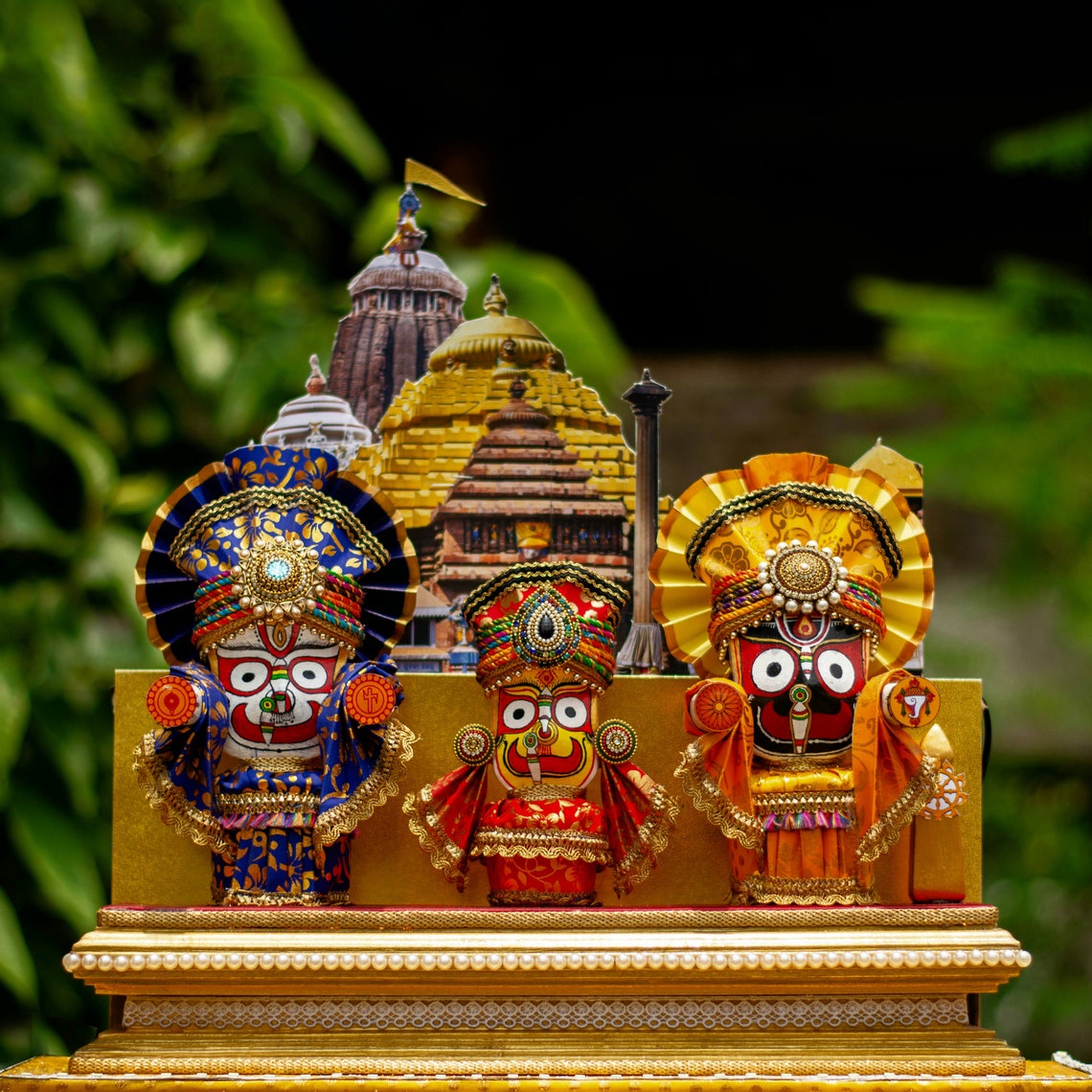 Wooden statue of LORD JAGANNATH chaturdha murti Etsy