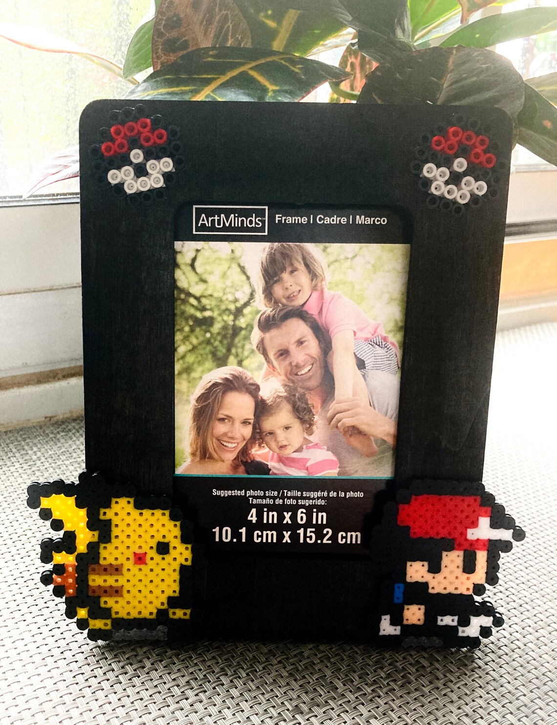 Pokemon Picture Frame 4 by 6 inches Perler Ash Pikachu Etsy