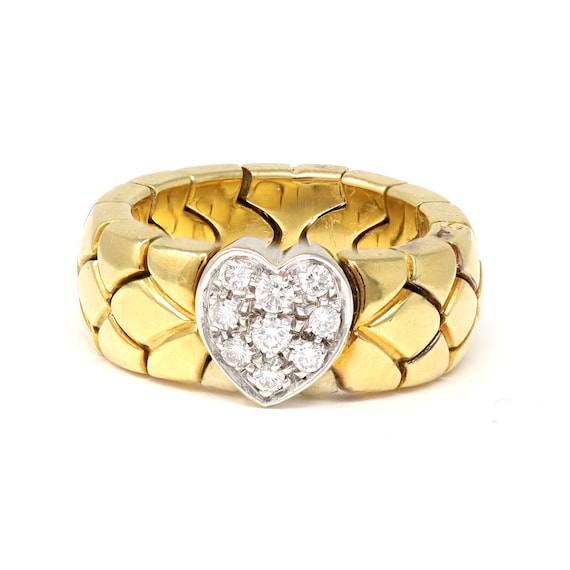 Signed Pomellato Semi Flexible Duo-Tone Diamond H… - image 1