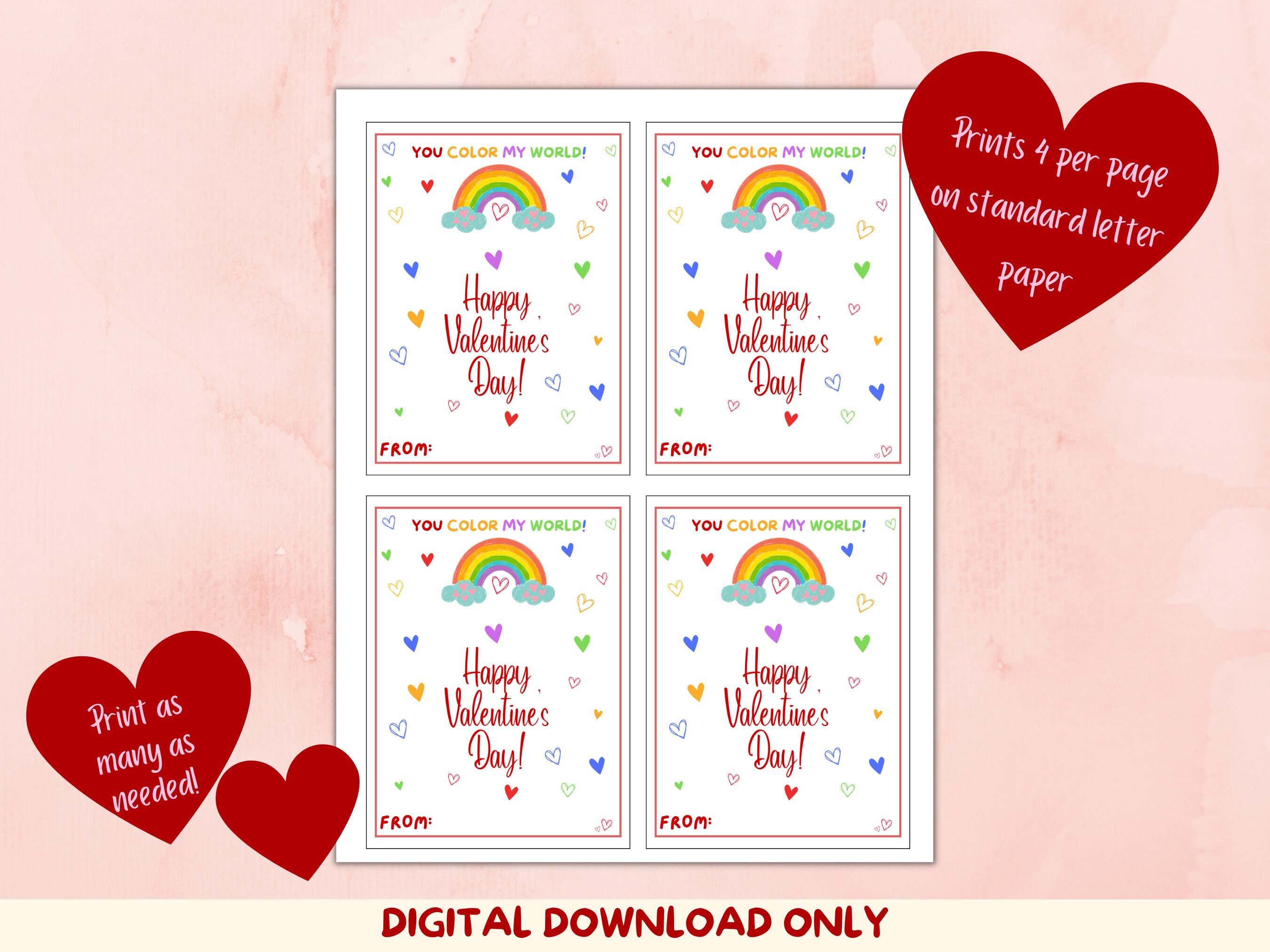 Printable Kids Valentine's Day Cards, Valentine Cards for Kids ...