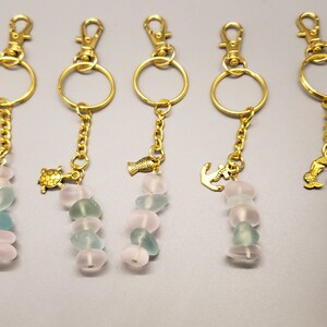 Sea glass Ocean themed key chains
