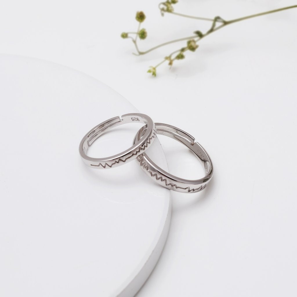 heartbeat rings for couples amazon heartbeat rings for couples amazon