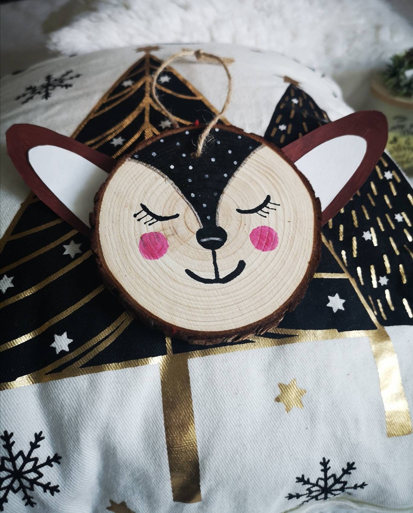 Suspension en Rondin de Bois Biche