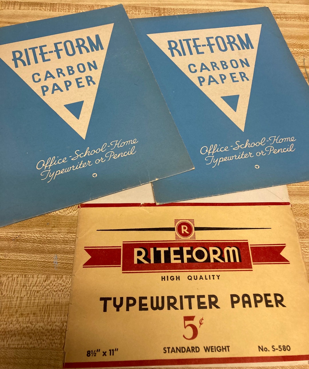 Vintage Riteform Typing Paper and Carbon Paper Etsy