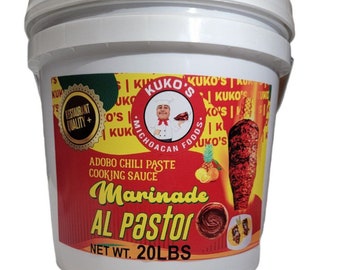 Al Pastor  Adobo marinade cooking sauce chili paste bulk 20lbs wholesale 2 gallons authentic flavors , marinate up tp 200 pounds of meat