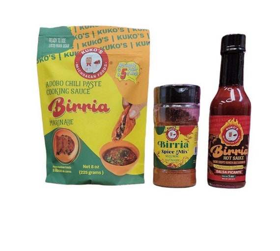 Birria Famous Trio Marinade Hot Sauce Salsa Birria Spice - Etsy Canada