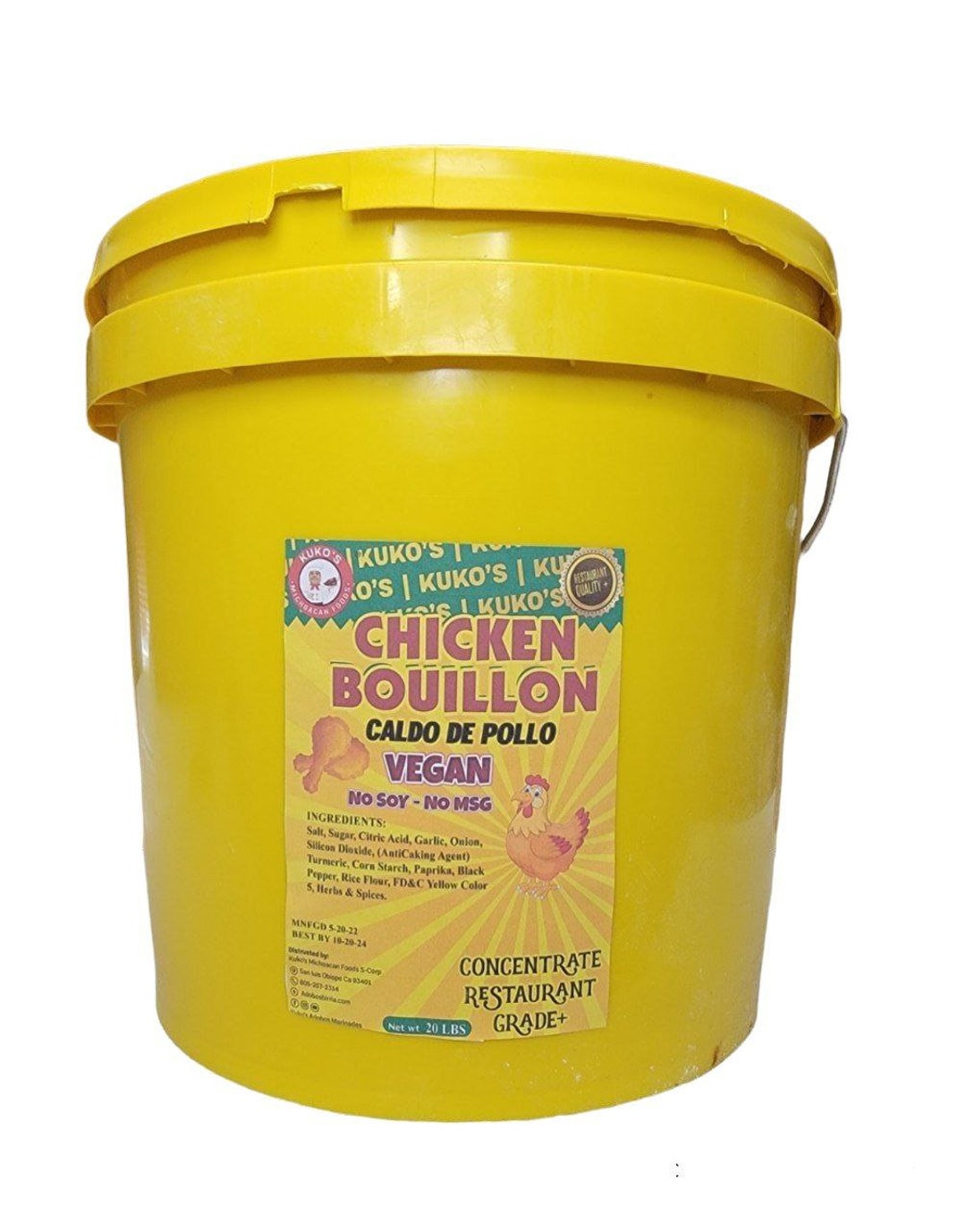 Vegan Chicken Flavor Bouillon No SOY No MSG 25lbs Commercial Grade