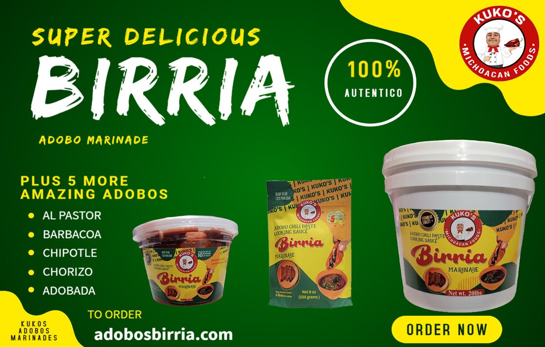 Birria Adobo Marinade Cooking Sauce Chili Paste Concentrate Restaurant