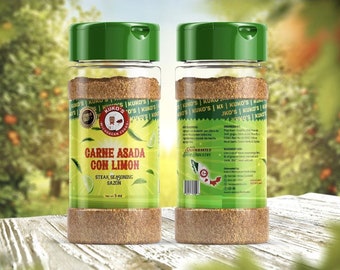 5 oz. Carne Asada con Limon sazonador, steak all meat lemon spice seasoning
