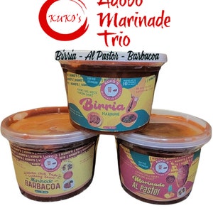 3 Adobos 16 oz each marinade cooking sauce chili paste Al pastor, Birria and Barbacoa all authentic flavors