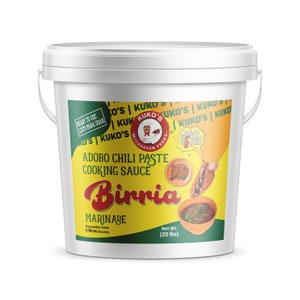 Birria adobo marinade chili paste cooking sauce paste wholesale bulk bucket 20lbs for restaurants  meat markets large events taquizas