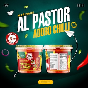Al pastor Adobo marinade 16 oz. Concentrate delicious authentic flavors restaurant quality.