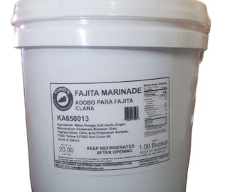 20 Lbs. Fajita Adobo Marinade: Clear Cooking Sauce