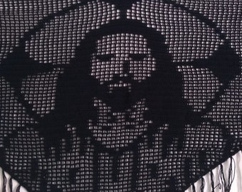 Filet 'Jesus Shawl' Crochet Chart Pattern for Shawl/Wall Hanging. ***PDF  FILE ONLY*** Instant Download