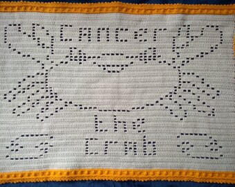 Filet Crochet Chart Pattern 'Cancer Star Sign' Baby Blanket or Nursery Rug ***PDF FILE ONLY*** Instant Download
