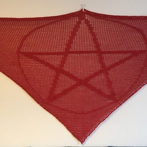 Filet &#39;Pentagram Spirit&#39; Häkelanleitung für Tuch/Wandbehang. PDF DATEI NUR HERUNTERLADEN