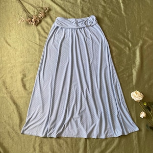 Y2K polka dot maxi skirt / vintage maxi skirts / flowy maxi skirt / womens maxi skirt / long maxi skirt / 90s maxi skirt