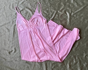 Vintage 90s Fairy Baby Pink Maxi Slip Dress