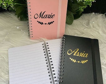 personalized notebook, prayer notebook, budget notebook, travel notebook, note book, health notebook, journal notebook, A5 notebook