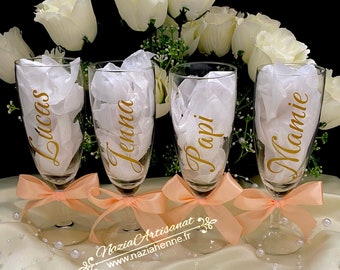 Personalized champagne flute, champagne flute, personalized flutes, wedding champagne flute, wedding flute, grandpa&#39;s party gift, grandpa