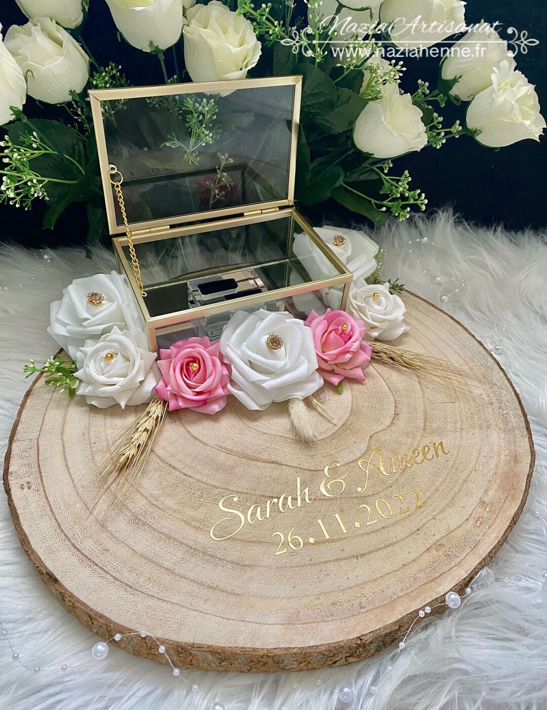 Custom Wooden Wedding Ring Holder Wooden Wedding Ring Box Wedding Ring