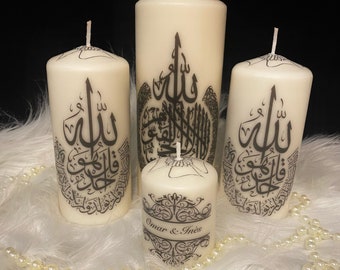 Personalized Quranic candles, Eid gift, personalized gift, oriental gift, women's gift, gift idea, artisanal, Ramadan gift