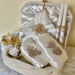 Coffret mariage de luxe, Coffret mariée, Coffret hlel, Henna Day, Henna décor, Henné déco, Coffret velours, Panier henné