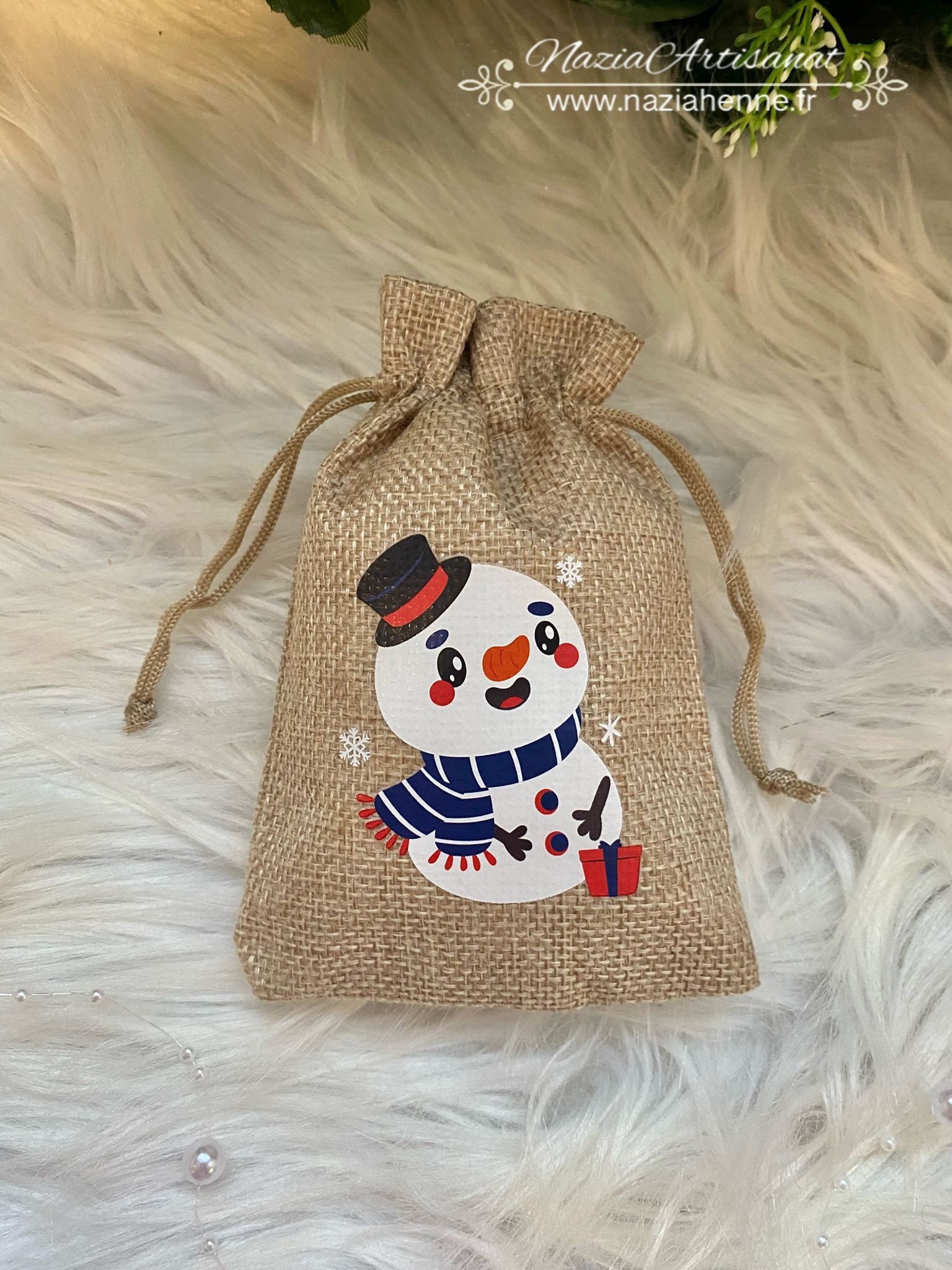 Christmas Snowman Pouch Bag | Ideal for Christmas gift | End of year gift | Christmas party gift | Christmas pouch | Pouch