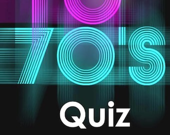 70's Quiz - Virtual Powerpoint Quiz for Zoom & Paper Pack Quiz Download - Trivia - INSTANT DOWNLOAD - 60 Questions