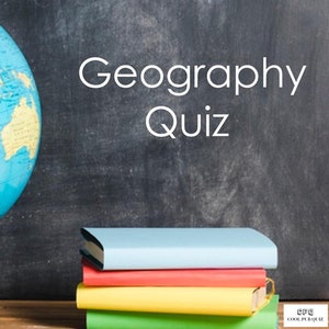 Geography Quiz - Virtual Powerpoint Quiz for Zoom & Paper Pack Quiz Download - Trivia - INSTANT DOWNLOAD - 60 Questions