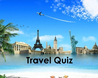 Travel Quiz - Virtual Powerpoint Quiz for Zoom & Paper Pack Quiz Download - Trivia - RECEIVE SAME DAY - 60 Questions (3 Different Quizzes)