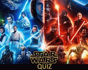 Star Wars Quiz - Virtual Powerpoint Quiz for Zoom & Paper Pack Quiz Download - Trivia - INSTANT DOWNLOAD - 60 Questions