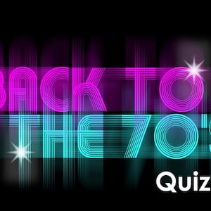 70&#39;s Quiz - Virtual Powerpoint Quiz for Zoom & Paper Pack Quiz Download - Trivia - INSTANT DOWNLOAD - 60 Questions