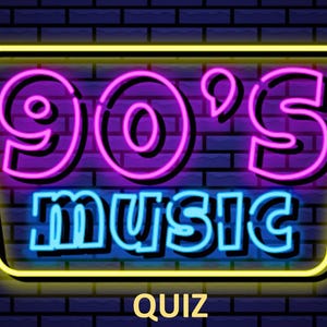 90&#39;s Music Quiz - Virtual Powerpoint Quiz for Zoom & Paper Pack Quiz Download - Trivia - INSTANT DOWNLOAD - 40 Questions