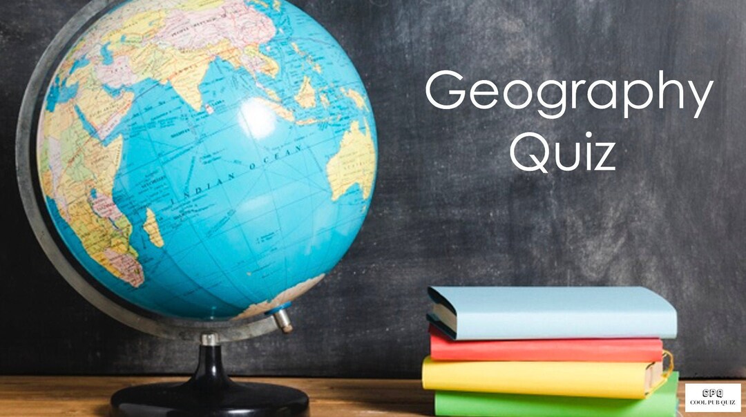 Geography Quiz Virtual Powerpoint Quiz for Zoom & Paper Pack Quiz