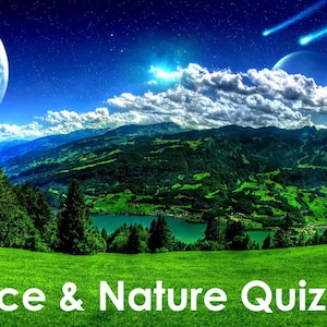 Science and Nature Quiz - Virtual Powerpoint Quiz for Zoom & Paper Pack Quiz Download - Trivia - INSTANT DOWNLOAD - 60 Questions