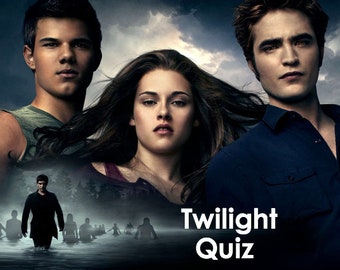 Twilight Quiz - Virtual Powerpoint Quiz for Zoom or Paper Pack Quiz Download - Trivia - RECEIVE SAME DAY - 60 Questions