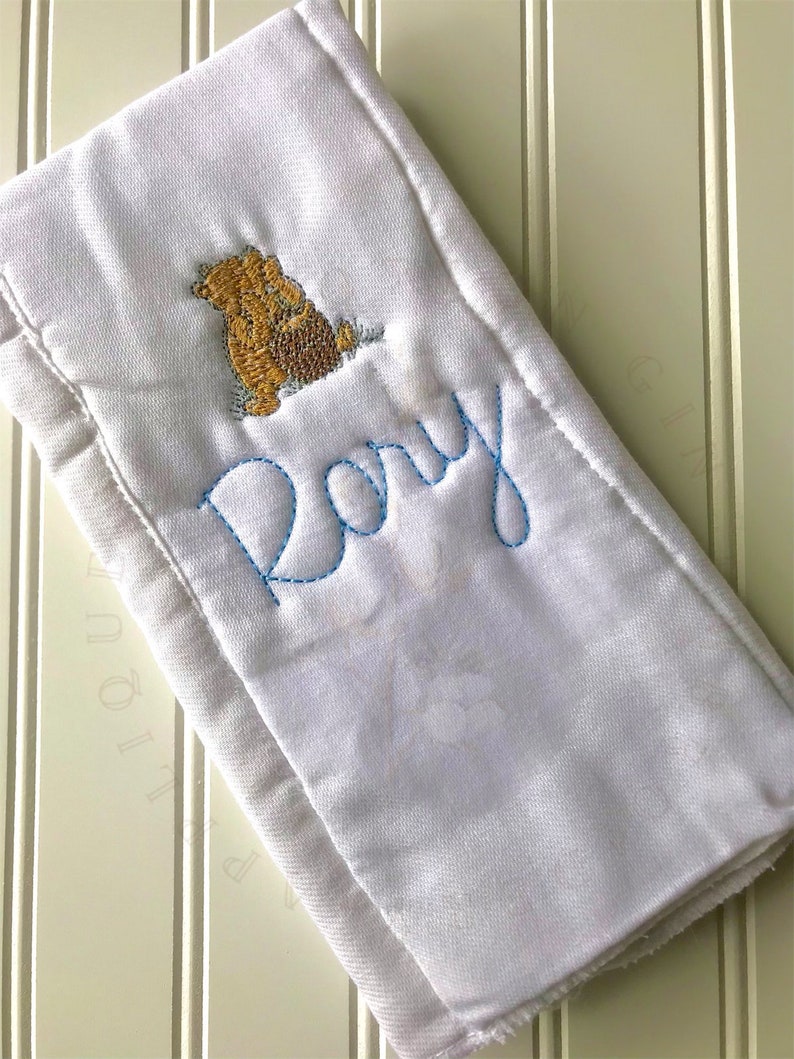 Baby Shower Gift Burp Cloth New Baby Girl Boy Gift Baby Girl Burp Cloth Personalized Winnie the Pooh Burp Cloth Baby Boy Burp Cloth