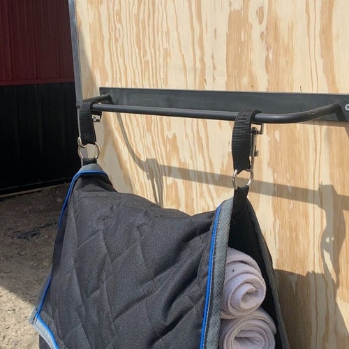 Horse Blanket Bar for Wall Steel Blanket Bar Equestrian Etsy