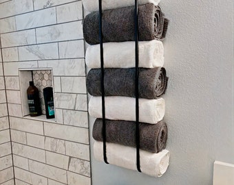 Bathroom Towel Rack, Towel Storage, Wall Mounted Storage, Bathroom Decor, Bathroom Storage, Wall Storage, Towel Holder