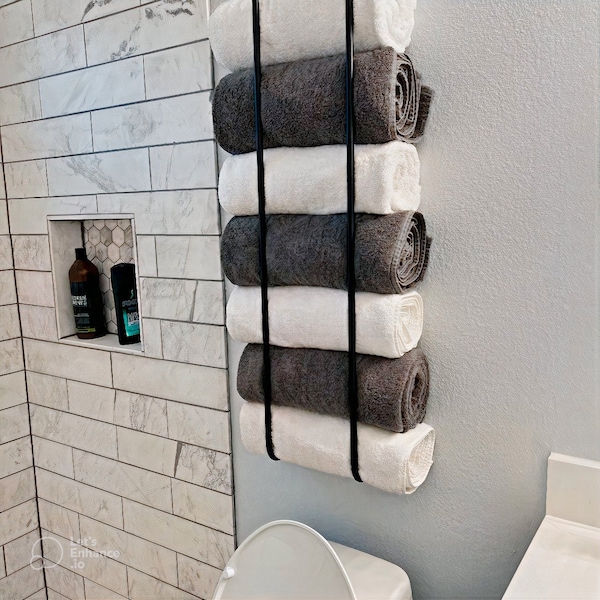 Bathroom Towel Rack, Towel Storage, Wall Mounted Storage, Bathroom Decor, Bathroom Storage, Wall Storage, Towel Holder